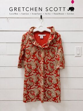 Gretchen Scott Paisley Dress – Red Multi – Size L